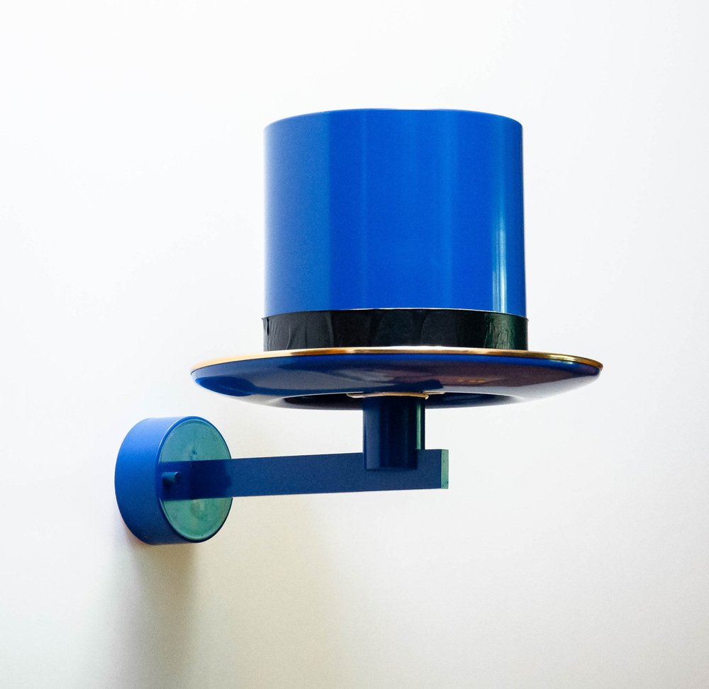 Blue Surreal Top Hat Model V298 Wall Light by Hans Agne Jakobsson for Hans-Agne Jakobsson Ab Markaryd, 1960s