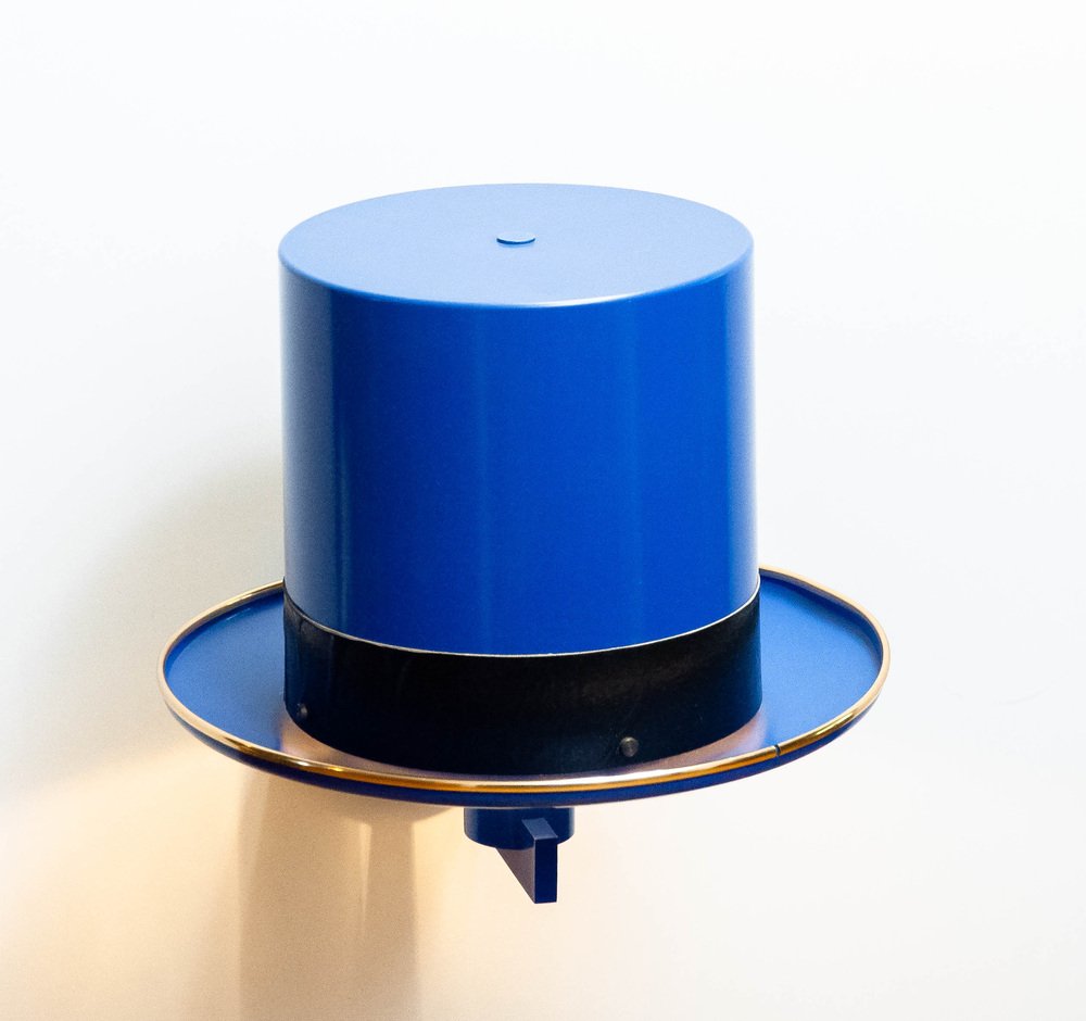 Blue Surreal Top Hat Model V298 Wall Light by Hans Agne Jakobsson for Hans-Agne Jakobsson Ab Markaryd, 1960s