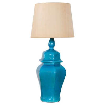 Blue Table Lamp, Italy, 1970s-KL-920474