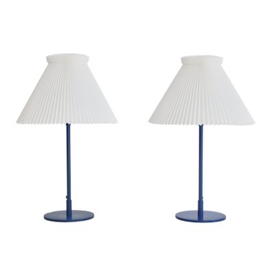 Blue Table Lamps by Flemming Agger for Le Klint, 1970s, Set of 2-WRF-1225882