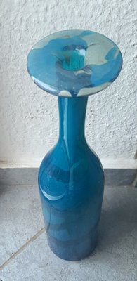 Blue Tones Bottle Vase in Ming Decor by Harris Michael for Mdina-QDP-838539