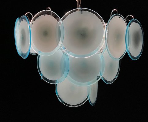 Blue Turquoise Disc Murano Ceiling Lamp from Vistosi, 1970s-MBH-1031652