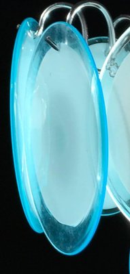 Blue Turquoise Disc Murano Ceiling Lamp from Vistosi, 1970s-MBH-1031652