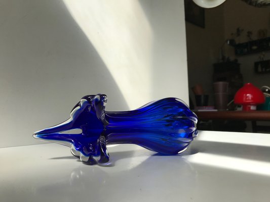 Blue Twisted Murano Glass Vase from Seguso, 1960s-LCR-934779