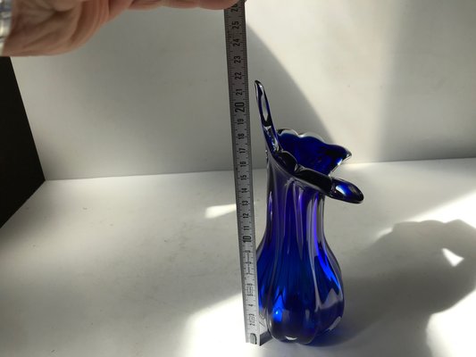 Blue Twisted Murano Glass Vase from Seguso, 1960s-LCR-934779