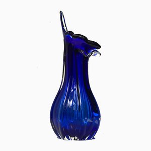 Blue Twisted Murano Glass Vase from Seguso, 1960s-LCR-934779