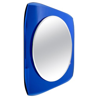 Blue Wall Mirror from Fontana Arte, Italy, 1960s-LYQ-1171468