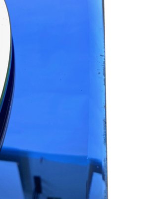 Blue Wall Mirror from Fontana Arte, Italy, 1960s-LYQ-1171468