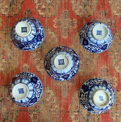 Blue & White Bowls, Set of 5-IZA-1744910