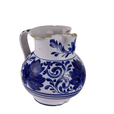 Blue & White Majolica Jug-VMM-2026544