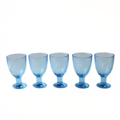 Blue Wine Glasses by Kerttu Nurminen for Iittala, Set of 4-JKV-2032998