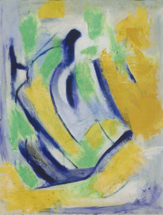 Blue Yellow and Green Expressionism - Oil Painting 2015 by Giorgio Lo Fermo 2015