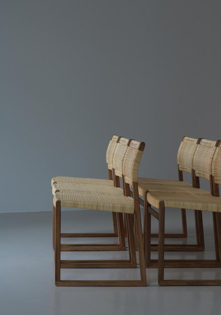 Bm61 Dining Chairs by Børge Mogensen for P. Lauritsen & Son, 1950s, Set of 6