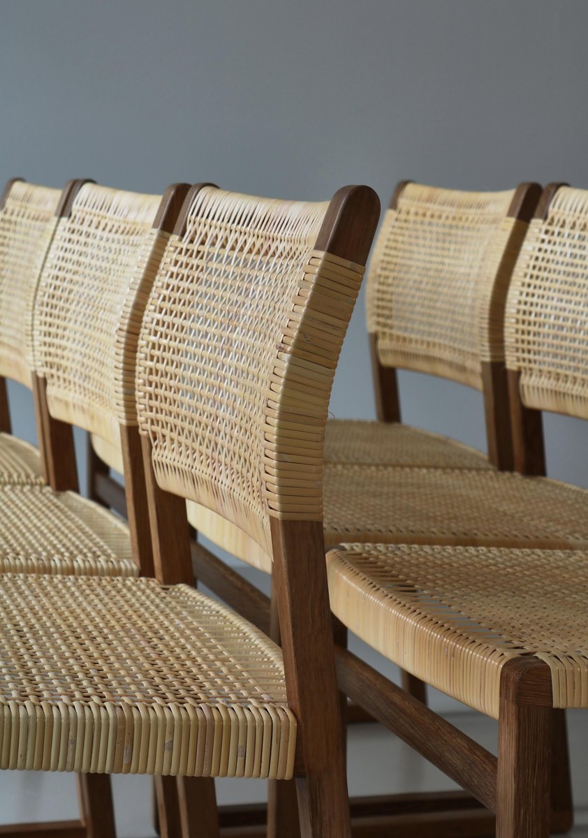 Bm61 Dining Chairs by Børge Mogensen for P. Lauritsen & Son, 1950s, Set of 6