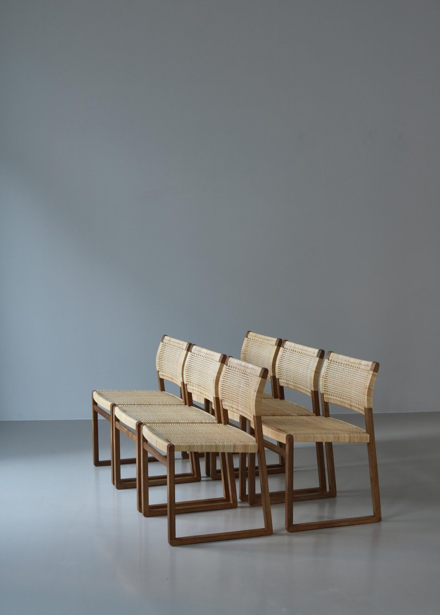 Bm61 Dining Chairs by Børge Mogensen for P. Lauritsen & Son, 1950s, Set of 6