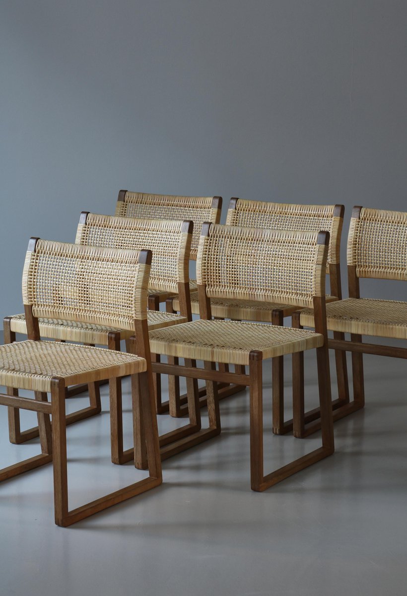 Bm61 Dining Chairs by Børge Mogensen for P. Lauritsen & Son, 1950s, Set of 6