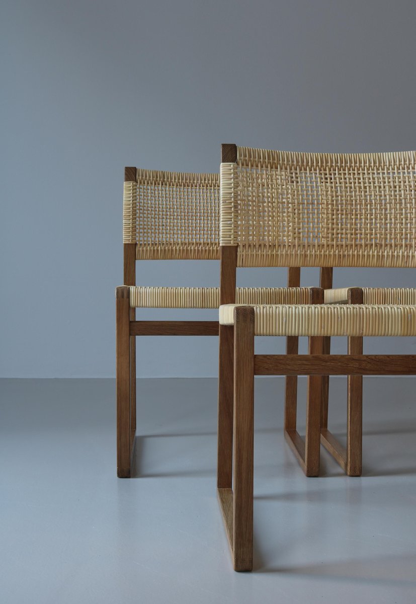 Bm61 Dining Chairs by Børge Mogensen for P. Lauritsen & Son, 1950s, Set of 6