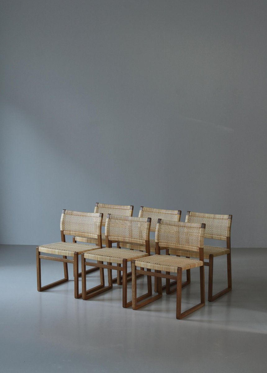 Bm61 Dining Chairs by Børge Mogensen for P. Lauritsen & Son, 1950s, Set of 6