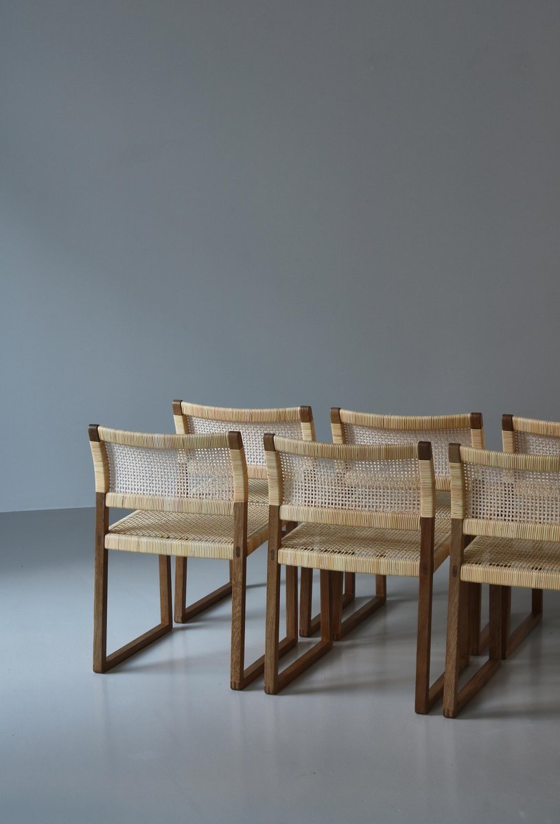 Bm61 Dining Chairs by Børge Mogensen for P. Lauritsen & Son, 1950s, Set of 6