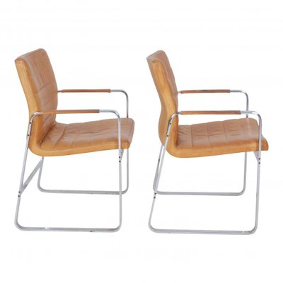 Bo-850 Armchairs in Patinated Leather by Jørgen Lund and Ole Larsen, Set of 2-MTD-1400470