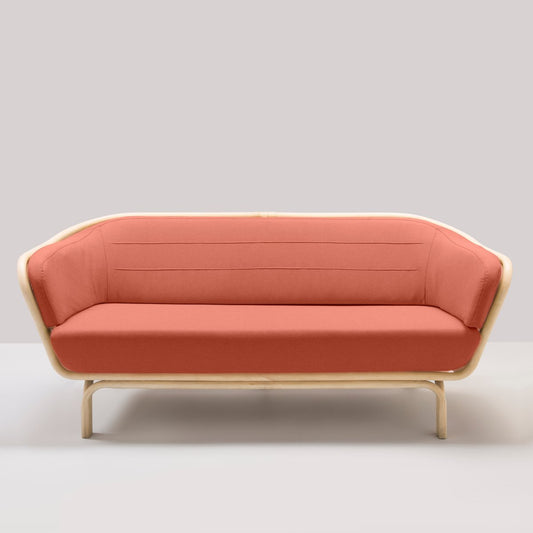 Bôa Rattan Sofa with Gabriel Fabrics Capture 4802 Cushion by At-Once for Orchid Edition