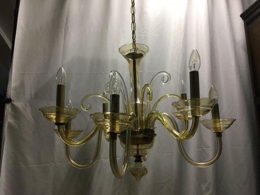 Bochemia Glass Chandelier, 1950s-WQQ-822009