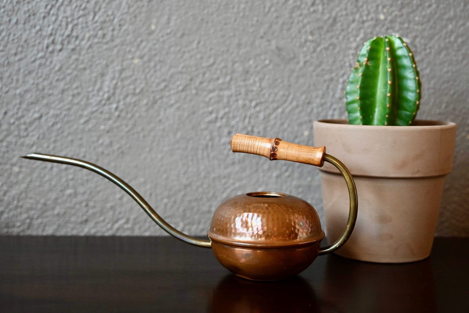 Bohème Hammered Copper Interior Watering Can, 1960s