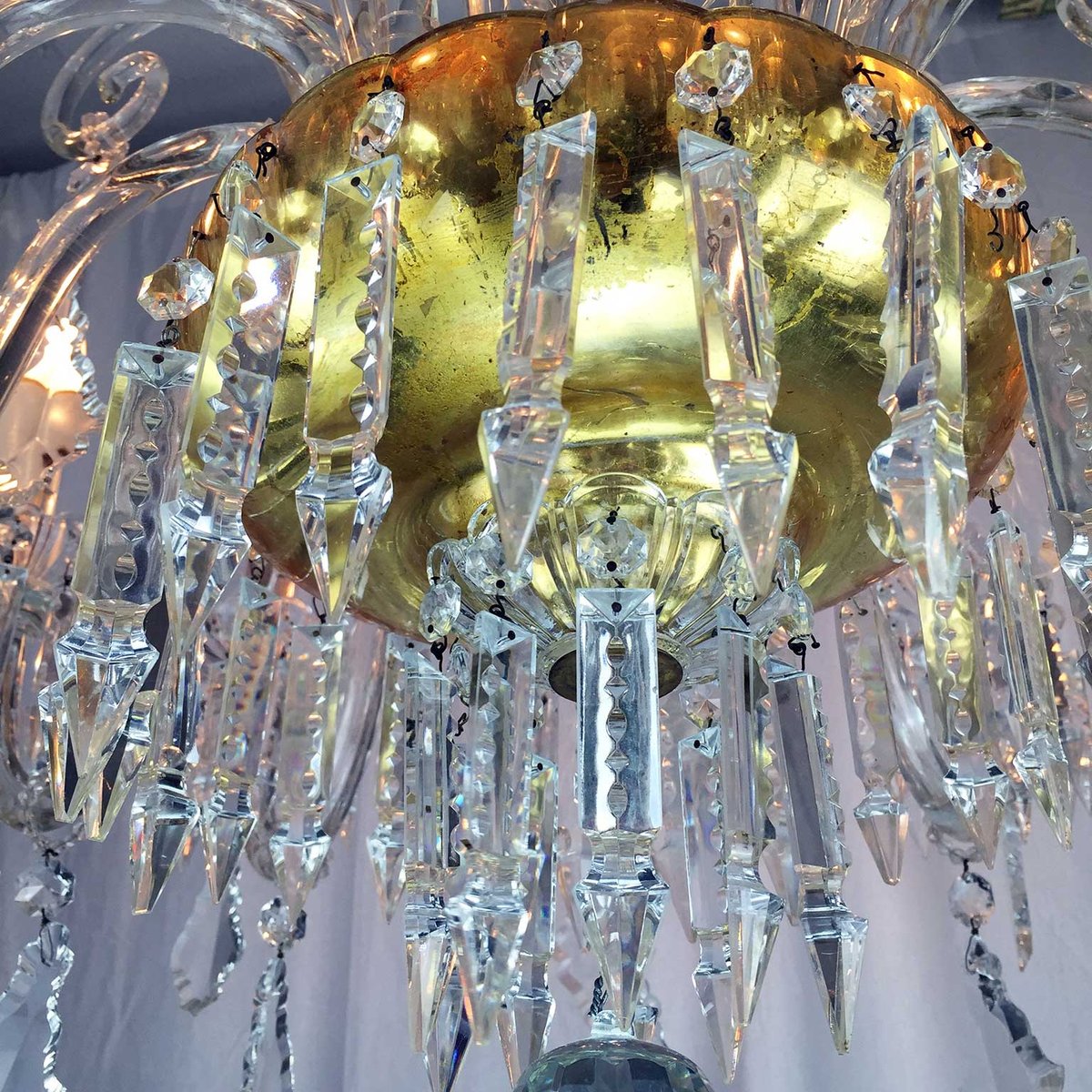 Bohemia Antico Crystal Chandelier, 1950s