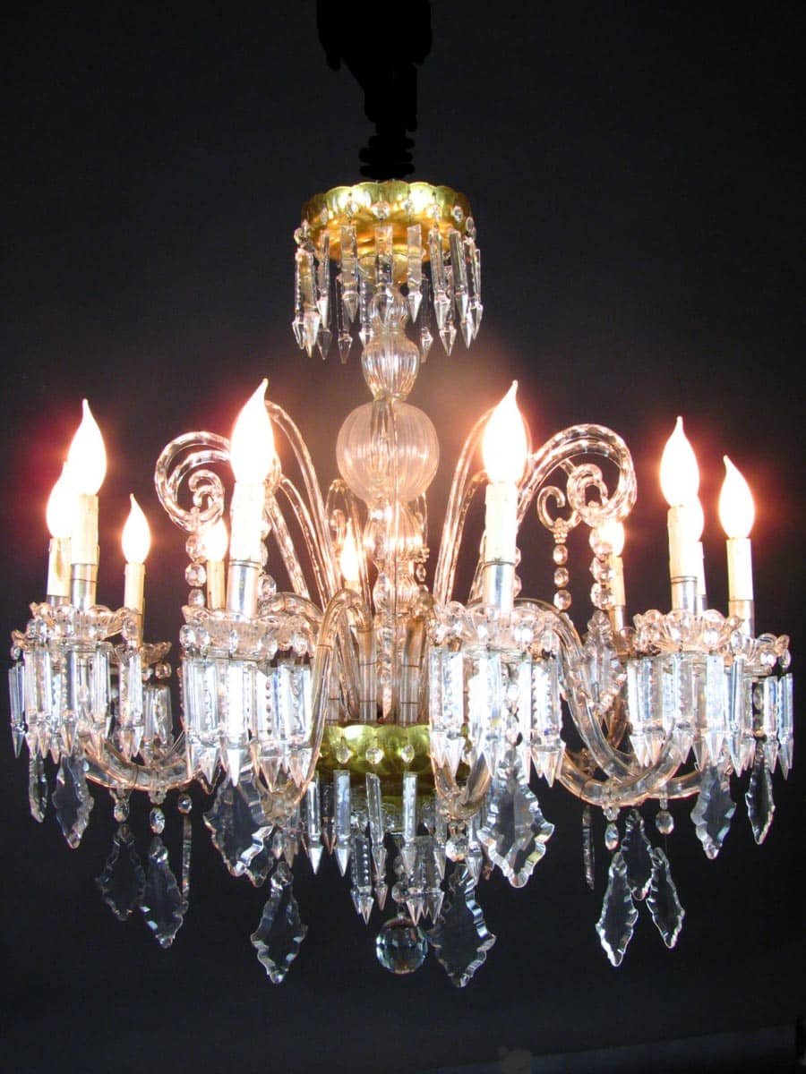 Bohemia Antico Crystal Chandelier, 1950s