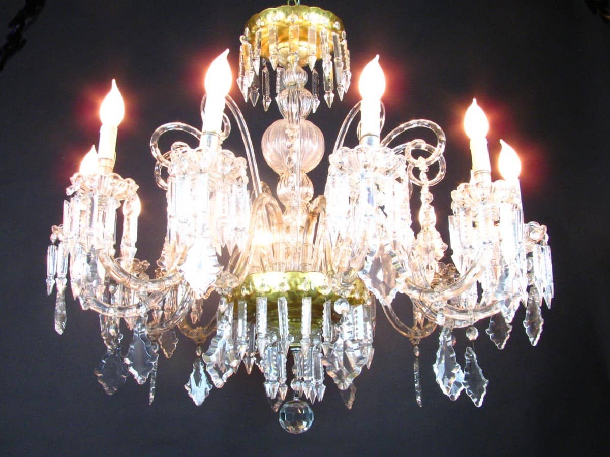 Bohemia Antico Crystal Chandelier, 1950s