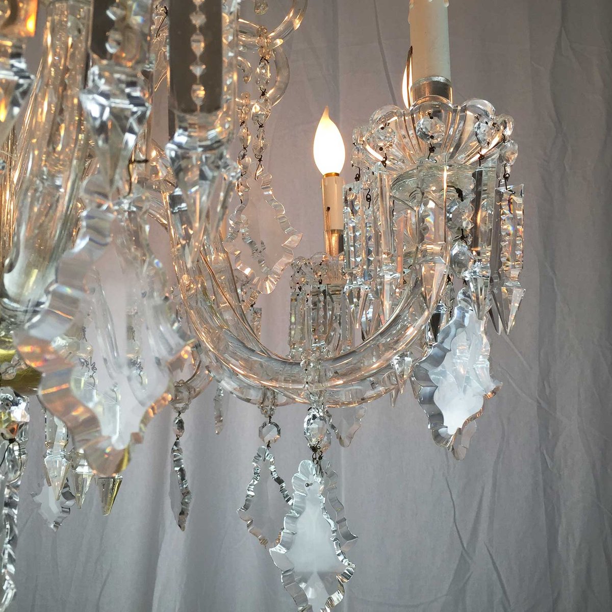 Bohemia Antico Crystal Chandelier, 1950s