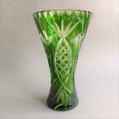 Bohemia Polished Crystal Vase, 1940s-WK-766799