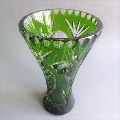 Bohemia Polished Crystal Vase, 1940s-WK-766799