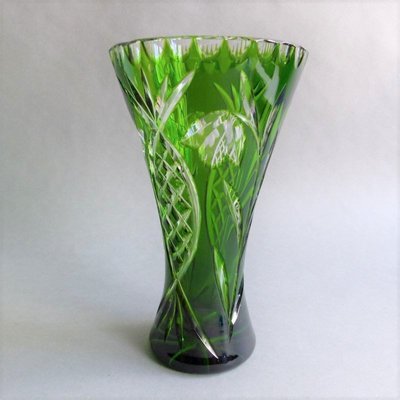 Bohemia Polished Crystal Vase, 1940s-WK-766799