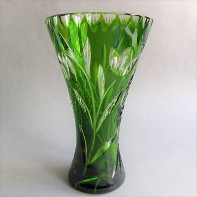 Bohemia Polished Crystal Vase, 1940s-WK-766799