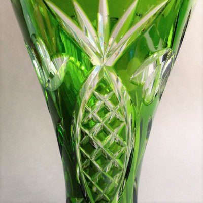 Bohemia Polished Crystal Vase, 1940s-WK-766799