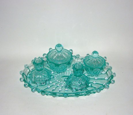 Bohemian Art Deco Glass Set, 1930s, Set of 5-XHP-1402410