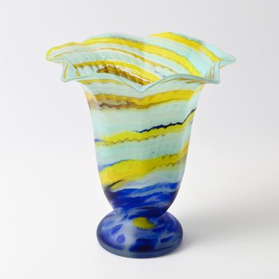 Bohemian Art Deco Glass Vase from Franz Tomschick, 1920s-IXK-1789029