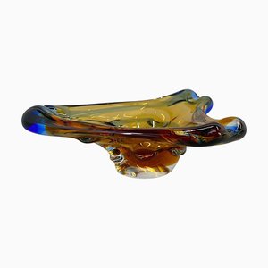 Bohemian Art Glass Ashtray attributed to Josef Hospodka, 1960s-TZ-1398648