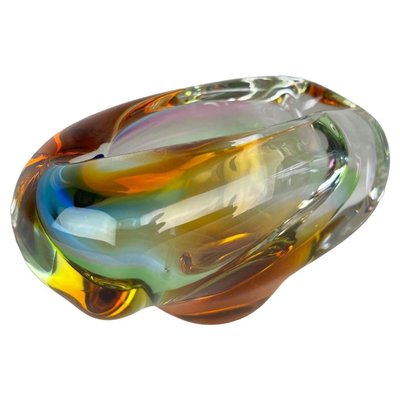 Bohemian Art Glass Ashtray from Novy Bor Glassworks, 1960s-TZ-1358340