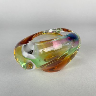 Bohemian Art Glass Ashtray from Novy Bor Glassworks, 1960s-TZ-1358340