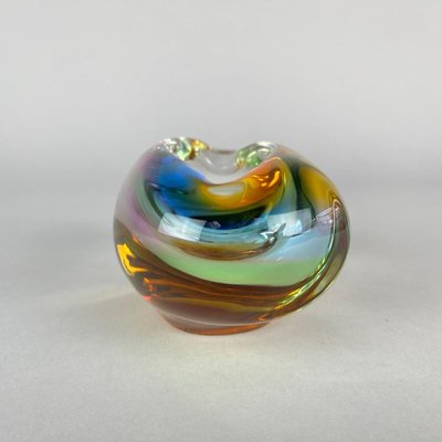 Bohemian Art Glass Ashtray from Novy Bor Glassworks, 1960s-TZ-1358340