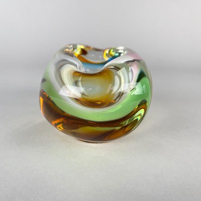 Bohemian Art Glass Ashtray from Novy Bor Glassworks, 1960s-TZ-1358340