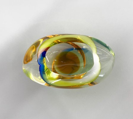 Bohemian Art Glass Ashtray from Novy Bor Glassworks, 1960s-TZ-1752845