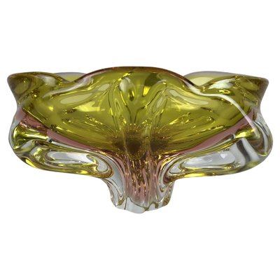 Bohemian Art Glass Bowl or Ashtray by Josef Hospodka, 1960s-TZ-1355404