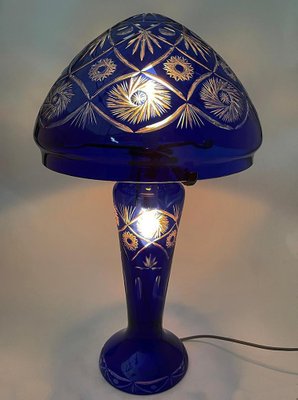 Bohemian Crystal Mushroom Lamp, 1980s-UCH-1770777