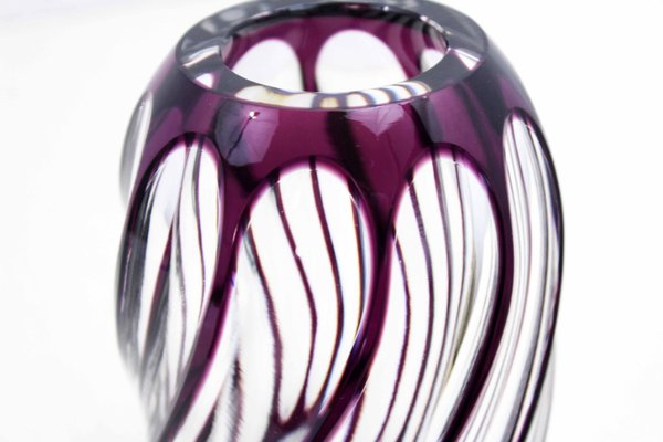 Bohemian Crystal Vase by Johannes Oertel & Co Haida, 1920s-BQF-2031523