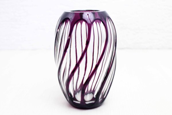 Bohemian Crystal Vase by Johannes Oertel & Co Haida, 1920s-BQF-2031523