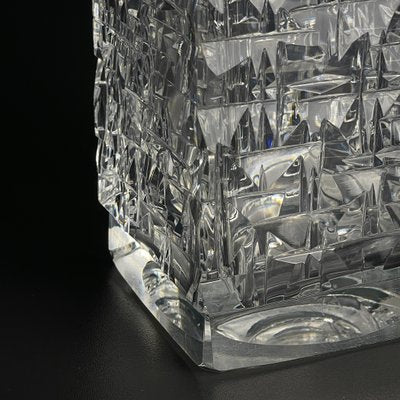 Bohemian Crystal Vase by Vladimír Žahour for Poděbrady Glassworks, Former Czechoslovakia, 1960s-WQC-2020672