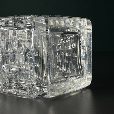 Bohemian Crystal Vase by Vladimír Žahour for Poděbrady Glassworks, Former Czechoslovakia, 1960s-WQC-2020672